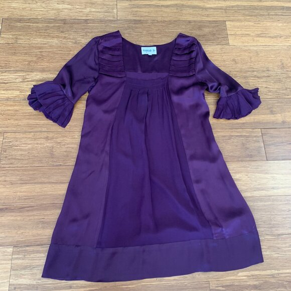 Hannah Jo 2-piece Amethyst Silk Charmeuse Cocktail Dress Womens M ~2008 - Picture 2 of 15